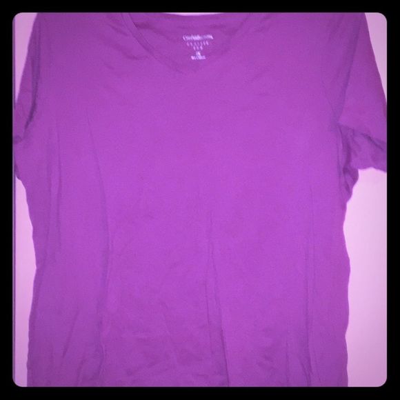 Women's Croft & Barrow Essential Crewneck Tee Berry colored Size XXL - Picture 4 of 6